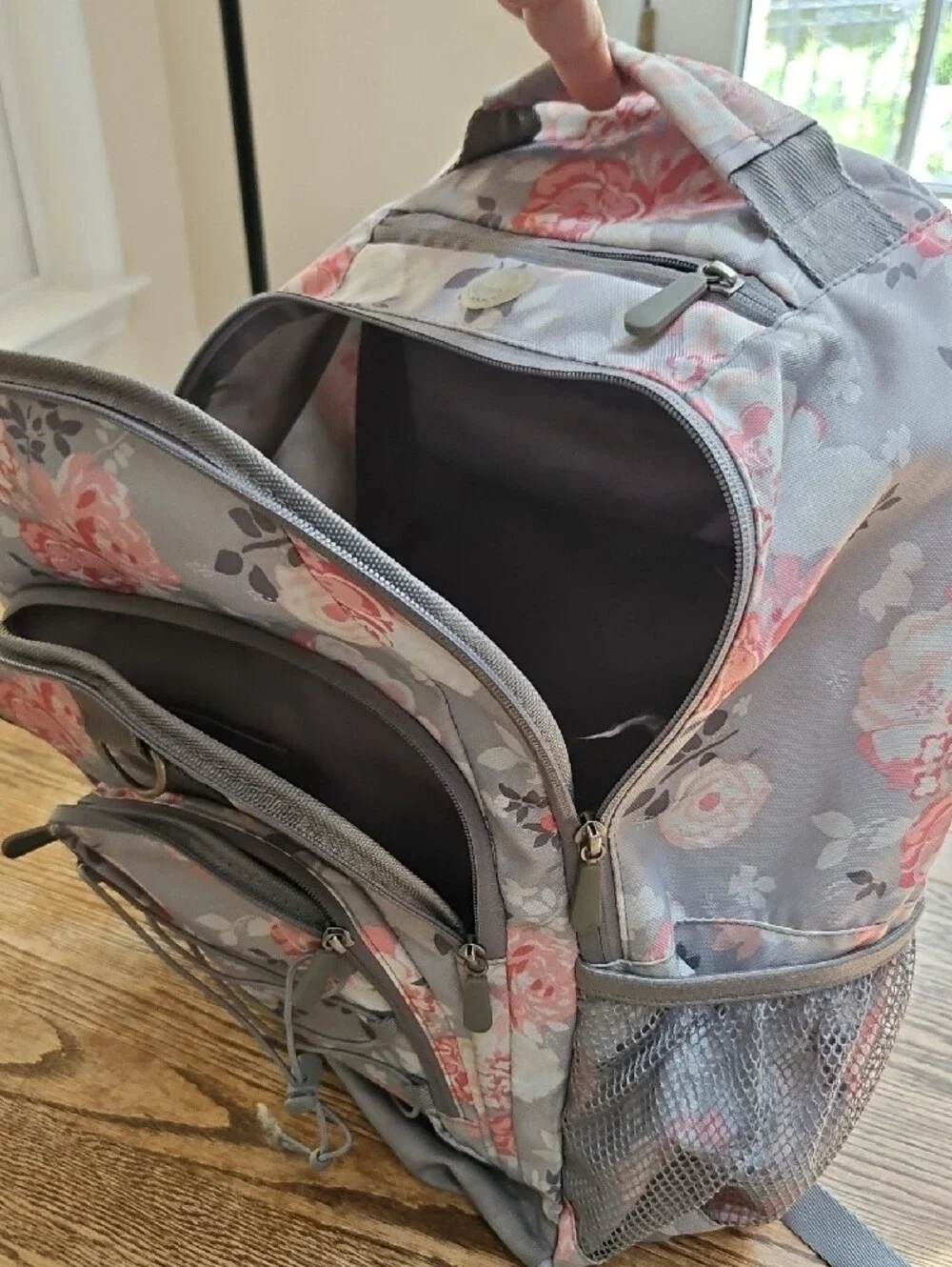 Floral Pink & Gray Girl's Backpack - Pottery Barn Kids/Teen